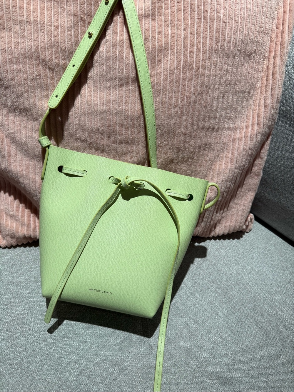 Mansur Gavriel Mini Bucket Bag - Green / Chartreuse
